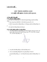 CHUYÊN ĐỀ : GÓC TRONG KHÔNG GIAN VÀ MỘT SỐ DẠNG TOÁN LIÊN QUAN pps
