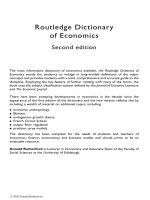 Routledge Dictionary of Economics Second edition phần 1 potx