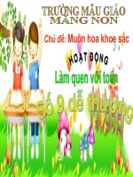 Giáo trình điện tử mầm non: Số 9 dễ thương pptx