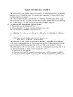 KIỂM TRA HỌC KÌ I - ĐỀ SỐ 1 pdf