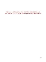 PHỤ LỤC 4: MÃ PASCAL CỦA CHƯƠNG TRÌNH TÍNH CÁC ĐẶC TRƯNG VẬT LÝ NƯỚC BIỂN potx