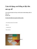 Làm túi đựng card bằng nỉ độc đáo mà cực dễ doc