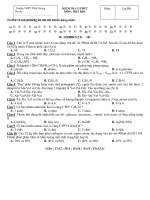 KIỂM TRA 15 PHÚT MÔN : HOÁ HỌC - NỘI DUNG Ề SỘ : 151 pps