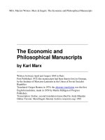 The Economic and Philosophical Manuscripts phần 1 pps