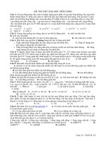 ĐỀ THI THỬ ĐẠI HỌC MÔN SINH (CÓ ĐÁP ÁN) (TIẾP)