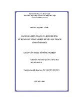 Đánh giá hiện trạng và định hướng sử dụng đất nông nghiệp huyện lập thạch, tỉnh vĩnh phúc