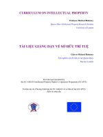 TÀI LIỆU GIẢNG DẠY VỀ SỞ HỮU TRÍ TUỆ - BÀI 6: BÍ MẬT THƯƠNG MẠI - GS. MICHAEL BLAKENEY doc