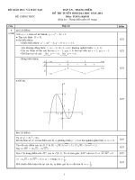 Đề thi  Đáp án thi Đại học năm 2014  Khối B môn toán