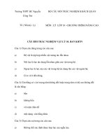 CÂU HỎI TRẮC NGHIỆM VẬT LÝ Trường THPT BC Nguyễn Công Trứ ppt