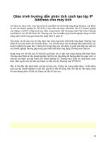 Giáo trình hướng dẫn phân tích cách tạo lập IP Address cho máy tính phần 1 pps