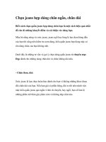 Chọn jeans hợp dáng chân ngắn, chân dài potx