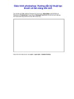 Giáo trình photoshop: Hướng dẫn kỹ thuật tạo brush và làm sáng nền ảnh phần 1 pdf