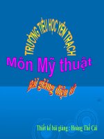 Giáo án điện tử tiểu học: Mỹ thuật lớp 2 vễ cái mũ docx