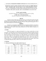 ĐỀ TÀI : ĐÁNH GIÁ CHẤT LƯỢNG NGUỒN NƯỚC NGẦM TẠI THÔN TRUNG SƠN - XÃ HOÀ LIÊN - HUYỆN HOÀ VANG THÀNH PHỐ ĐÀ NẴNG pptx