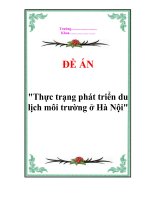 Đề tài giải pháp phát triển du lịch ở hà nộ
