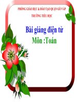 Giáo án điện tử tiểu học: Toán lớp 3 pps