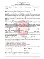 ÔN THI ĐẠI HỌC HÈ 2011 - ĐỀ 5 Môn Vật lý pptx