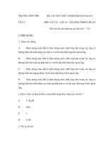 CÂU HỎI TRẮC NGHIỆM - VẬT LÝ 10 - TRƯỜNG THPT PĐP TỔ LÝ ppt