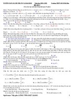 TUYÊN TẬP CÁC ĐỀ THI TN VÀ ĐẠI HỌC Năm học 2010- 2011 - ĐỀ SỐ 7 doc