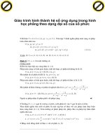 Giáo trình hình thành hệ số ứng dụng trong hình học phẳng theo dạng đại số của số phức p1 ppt