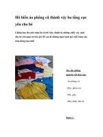 Hô biến áo phông cũ thành váy ba tầng cực yêu cho bé pot