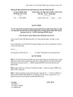 Mẫu QUYẾT ĐỊNH Về việc công bố thủ tục hành chính mới ban hành/ thủ tục hành chính được sửa đổi, bổ sung hoặc thay thế/ thủ tục hành chính bị hủy bỏ hoặc bãi bỏ thuộc thẩm quyền giải quyết của Sở pptx