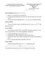 Đề thi giữa kỳ toán 12 pps
