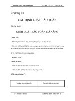 CÁC ĐỊNH LUẬT BẢO TOÀN - ĐỊNH LUẬT BẢO TOÀN CƠ NĂNG ppsx