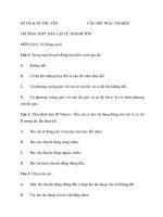 CÂU HỎI TRẮC NGHIỆM TRƯỜNG THPT DÂN LẬP LÊ THÁNH TÔN pdf