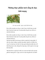 Những thực phẩm tươi sống đe dọa tính mạng ppsx