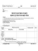 Bài 17 THUYẾT ELECTRON CỔ ĐIỂN ĐỊNH LUẬT BẢO TOÀN ĐIỆN TÍCH docx