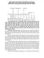 Giáo trình hình thành hệ thống ứng dụng điều phối cung cấp processor cho bo mạch p1 potx