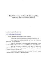Giáo trình hướng dẫn tìm hiểu tính năng tổng quan của tool preset trong autocad phần 1 pdf