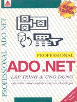 Professional ADO.NET – Lập trình và ứng dụng part 1 pdf