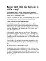 Tại sao bệnh nhân tiểu đường dễ bị nhiễm trùng? Khả năng mắc phải và mức pptx