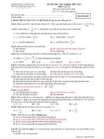 ĐỀ THI THỬ TỐT NGHIỆP THPT 2011 MÔN VẬT LÝ ppt