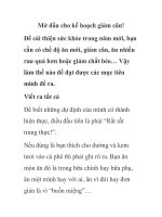 Mở đầu cho kế hoạch giảm cân! potx