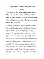 Nhà vệ sinh bẩn – nơi cư trú lý tưởng cho vi khuẩn pptx