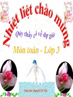 Giáo án điện tử tiểu học: Toán lớp 3 bảng nhân potx