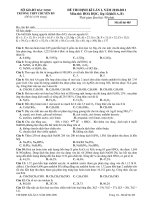 ĐỀ THI THỬ ĐẠI HỌC LẦN I, NĂM 2010-2011 Môn thi: HOÁ HỌC, khối A, B - Mã đề thi 485 pot