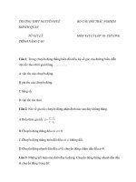 CÂU HỎI TRẮC NGHIỆM - VẬT LÝ - TRƯỜNG THPT NGUYỄN HUỆ pdf