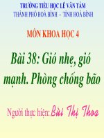 Giáo án điện tử tiểu học: Gió nhẹ, gió mạnh pot