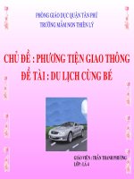 Giáo trình điện tử mầm non: Du lịch cùng bé ppt