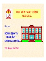 TỔ CHỨC CÔNG TÁC PHÂN TÍCH CHÍNH SÁCH potx