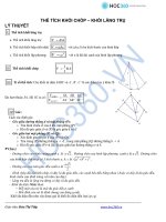 THỂ TÍCH KHỐI CHÓP – KHỐI LĂNG TRỤ doc