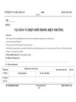 Bài 22 : VẬT DẪN VÀ ĐIỆN MÔI TRONG ĐIỆN TRƯỜNG doc