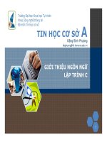 SLIDE - TIN HỌC CƠ SỞ - GIỚI THIỆU NGÔN NGỮ LẬP TRÌNH pps
