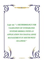 A METHODOLOGY FOR VALIDATION OF INTEGRATED SYSTEMS MODELS WITH AN APPLICATION TO COASTAL-ZONE MANAGEMENT IN SOUTH-WEST SULAWESI 