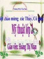 Giáo án điện tử tiểu học: Mỹ thuật lớp 2 docx
