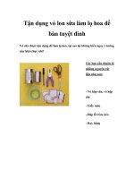 Tận dụng vỏ lon sữa làm lọ hoa để bàn tuyệt đỉnh pptx